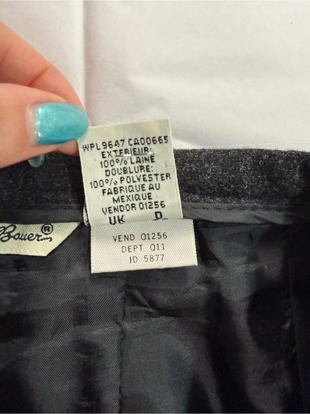 Eddie Bauer Wool Wrap Skirt Gray A Line Mini Size 10 Office Career Minimalist - Picture 8 of 8